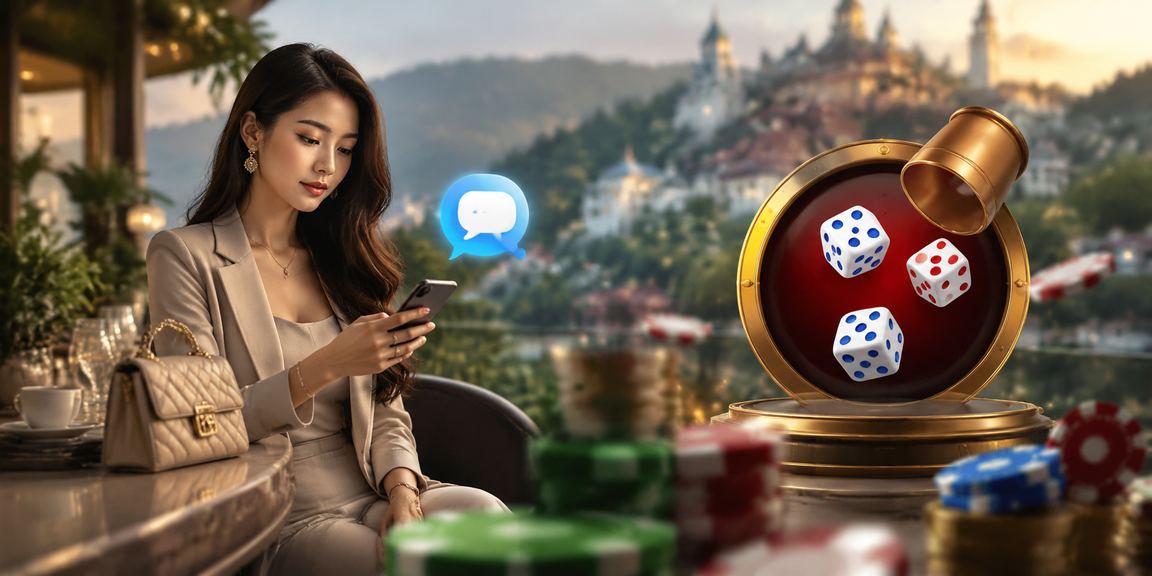 Bối cảnh Đà Lạt với xúc xắc minh họa cách đọc trò mới