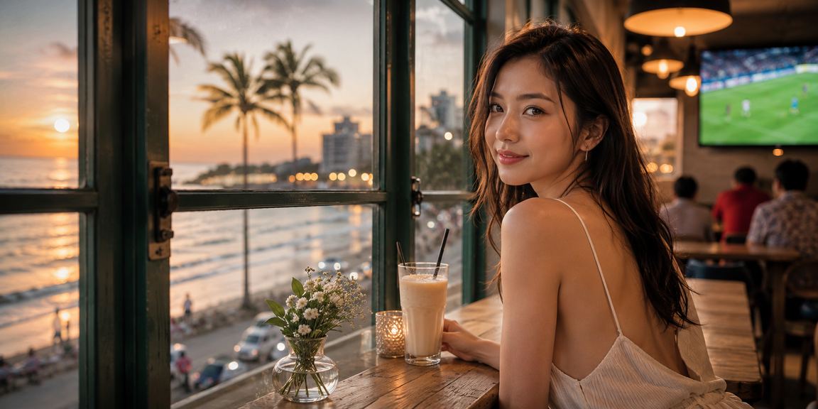 Người dùng Vũng Tàu xem bóng đá và danh mục trò mới bên cà phê